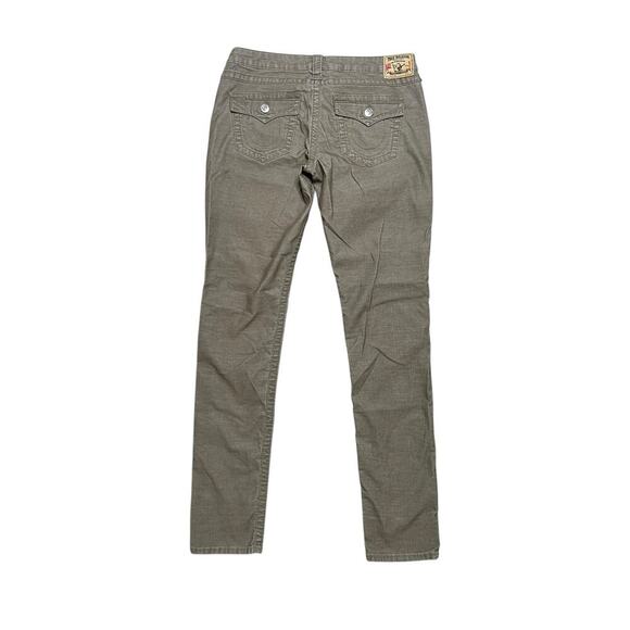 True Religion Women’s Jodie Skinny Jeans - Green / Tan Color‎ Y2K Unique - 31 - Picture 1 of 8